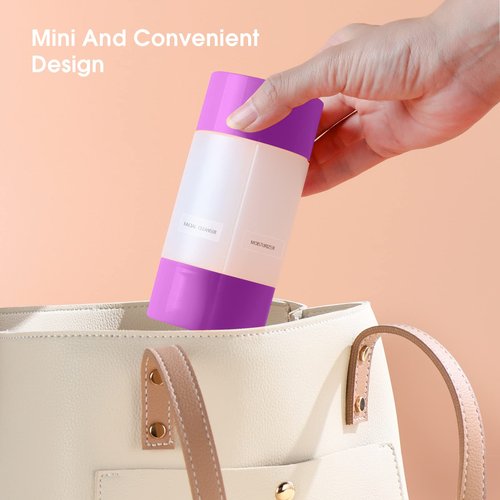Olatay 4-in-1 Leak-Proof Travel Bottle ,4x60ml/2oz,with 2 Pre-printed Labels for Travel,Gym,Camping, Carry-On Toiletries Shampoo Lotion Bottle (Pink+Blue+Purple+Orange)