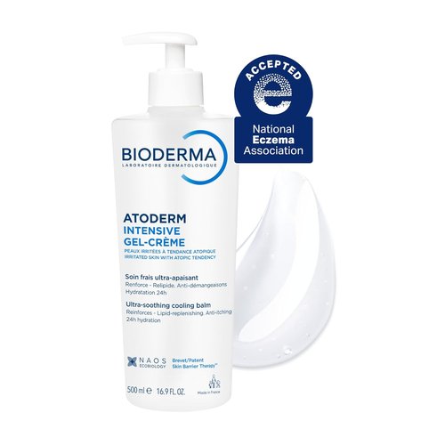 Bioderma Atoderm Intensive Gel-Cream - Soothing Moisturizer for Dry & Atopic Skin | 24-Hour Hydration, 16.9 Fl Oz