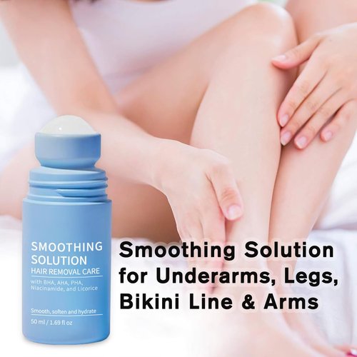 Ingrown Hair Roll On for Bikini Area, Legs & Underarms - Razor Bump Stopper & After Shave Repair Serum with Salicylic Acid -Improves Skin Texture- 50ml (1.69 fl oz) Treatment for Women