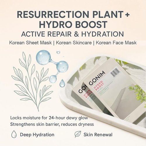 GONIM Face Mask - Hydrating Korean Skin Care with Hyaluronic Acid & Vitamin C | Anti-Aging Sheet Mask, 30ml x 15pcs
