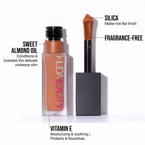 HUDA BEAUTY #FauxFilter Luminous Matte Buildable Coverage Crease Proof Concealer Nougat 2.5 Golden