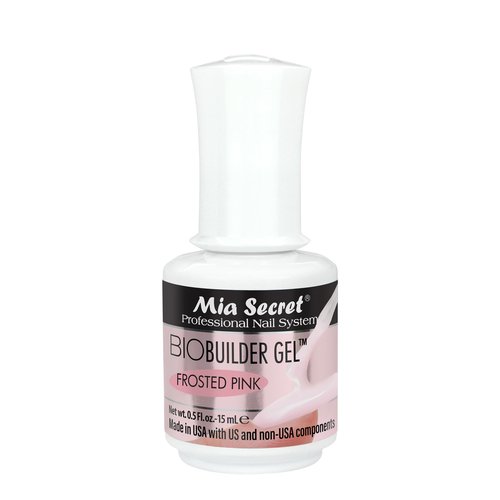 Frosted Pink BioBuilder Gel - Structuring Gel in a bottle for nail extensions by Mia Secret
