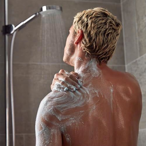 DOVE MEN + CARE Body and Face Scrub Eucalyptus Deeply Exfoliates for Hydrated & Nourished Skin 100% Gentle Cleanser, No Sulfate Cleansers or Parabens 9 oz