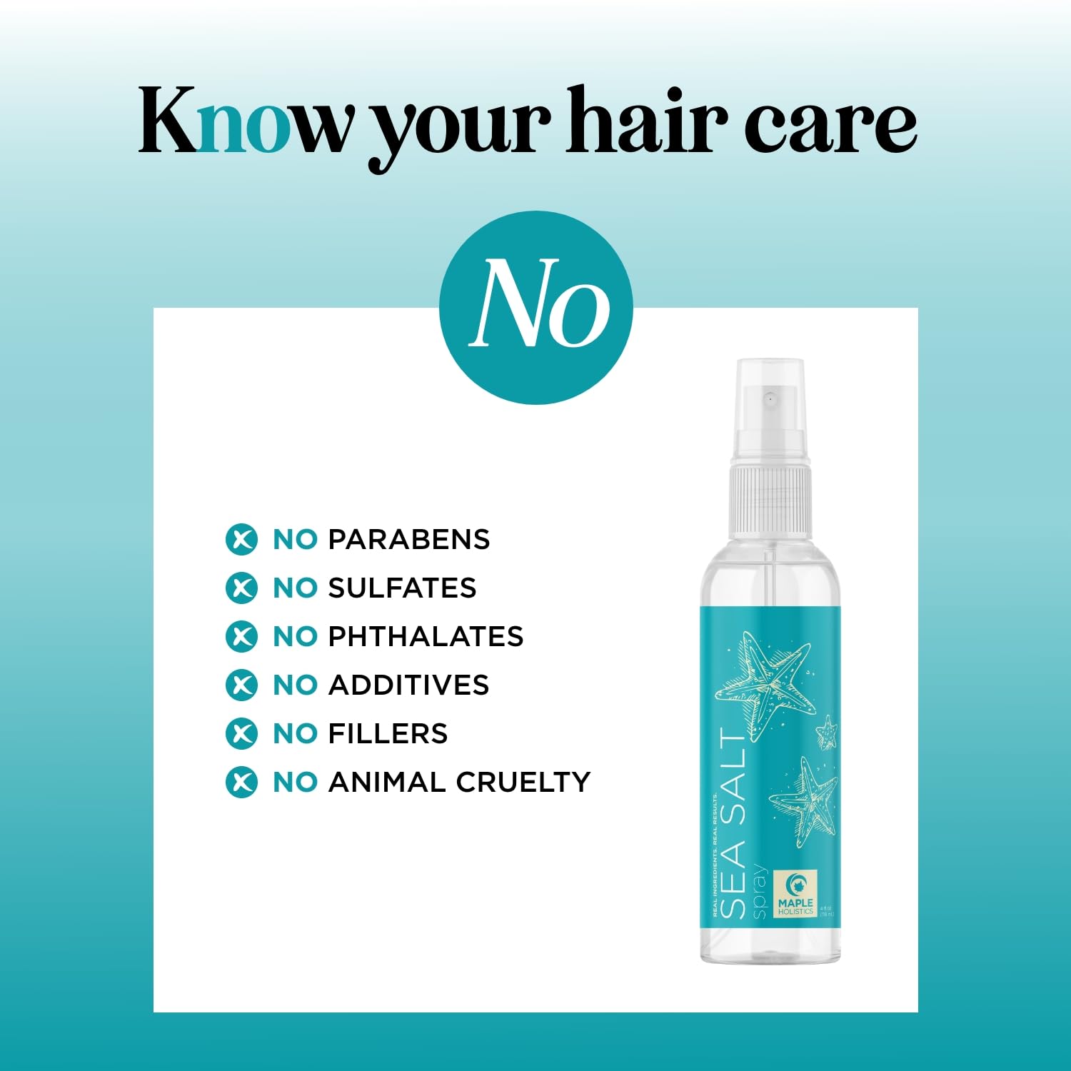 Volumizing Sea Salt Spray - Texturizing Beach Waves Hair Mist with Argan Oil & Sea Kelp | Non-Sticky Styling for Men & Women