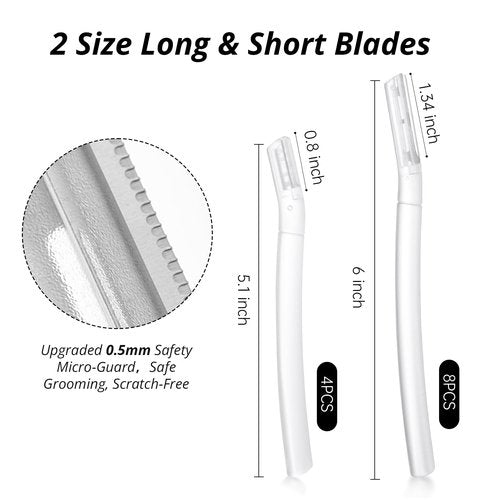 Mistfree Dermaplane Razor for Women Face, 10PCS Eyebrow Razors, Dermaplaning Tool with Storage Case, Professional Face Razors for Peach Fuzz Removal, Eyebrow Shaping, Smooth Skin & Gentle Exfoliation