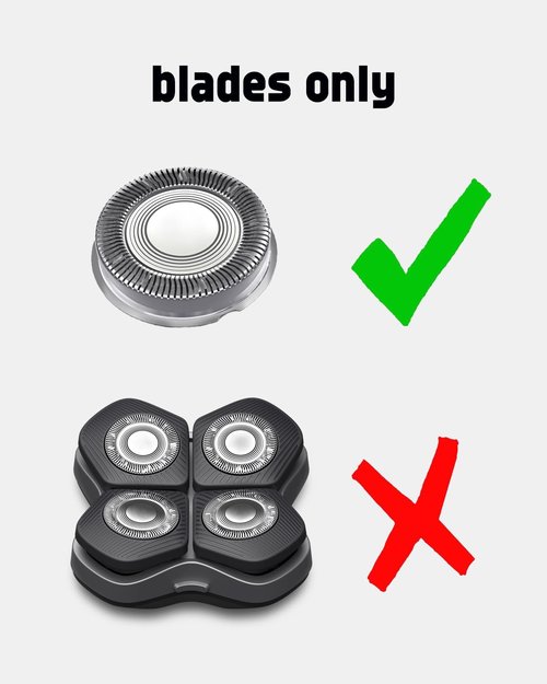 Norelco Head Shaver Replacement Heads Compatible with Philips Norelco Head Shaver Pro HS5980 HS7980 HS9980, 8PCS HS740 Blade Refill, 2 Cleaning Brush
