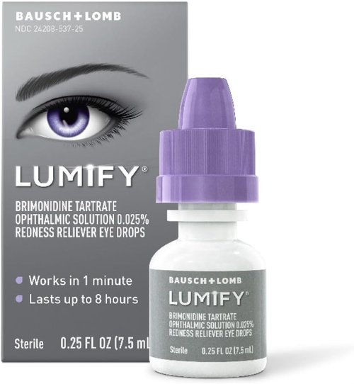 LUMIFY Eye Drops - Redness Reliever for Brighter Eyes | Works in 1 Minute, Lasts 8 Hours, 0.25 Fl Oz