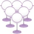 DoubleFill 6 Pcs Spa Party Mirror Spa Party Supplies Sleepover Favors Accessory Make up Table Mirror for Sleepover Slumber Birthday Favors Adult Women Gift(Purple)