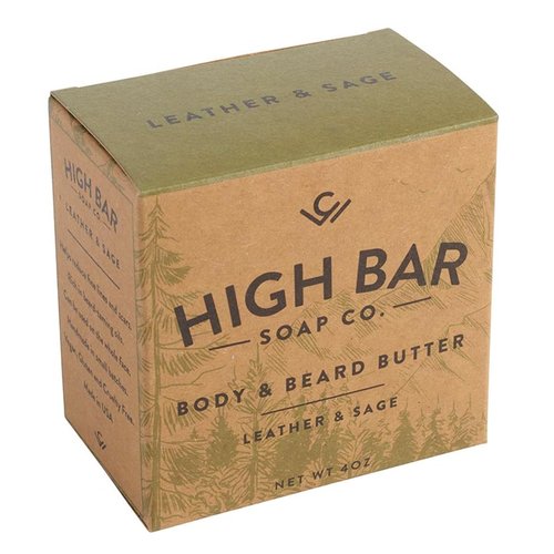 Body & Beard Butter by Luxe | Vegan, Gluten-Free Men's Grooming - 4 oz Leather & Sage