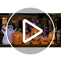 11FT Halloween Inflatable Pumpkins with LED Lights - Black Cat Variation 5 PCS Yard Decorations