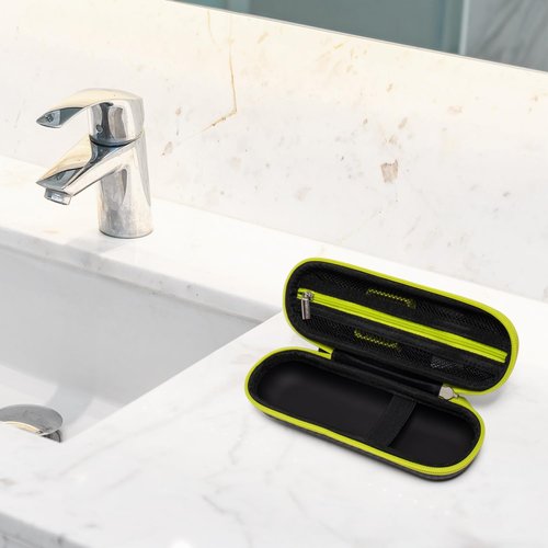 Nincha Compact Travel Trimmer Case for Philips Hybrid Electric Trimmer and Shaver, Face + Body Groomer QP2724/90, QP2834/70, QP1924/70, QP6531/70, QP4631/90, Hard Carrying Case, Limegreen&Black