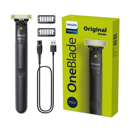 Philips One Blade Face Hybrid Trimmer & Shaver No Skin Irritation as Blade Never Touches Skin Dual Protection Technology