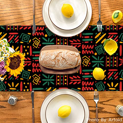 African Tribal Juneteenth Table Runner 13 x 72 Inch Pack of 2 Home Decor