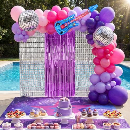 Pink Purple Balloon Arch Kit for Birthday & Party Decorations - Easy DIY Setup
