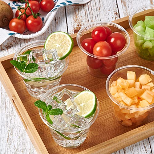600 Pack 9oz Clear Disposable Plastic Cups - Reusable Tumblers for Parties
