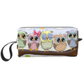 JKJOJIA Cute Owl Makeup Bag Organizer Small Cosmetic Bags Portable Travel Toiletry Bag With Handle Simple Accessories Storage Zipper Pouch For Women Girl