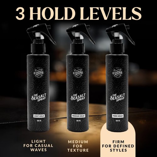 Charlemagne Sea Salt Spray for Men - Firm Hold & Texture | 6.76 fl oz - Mediterranean Breeze Finish