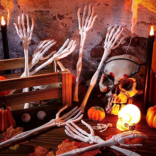 White Skeleton Hand Salad Tongs Set - Halloween Gothic Kitchen Tableware