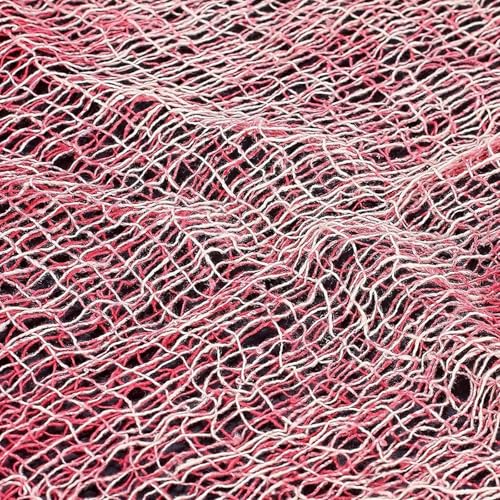 Red Halloween Spider Web 4 Pack Creepy Gauze Fabric for Haunted House & Yard Decor