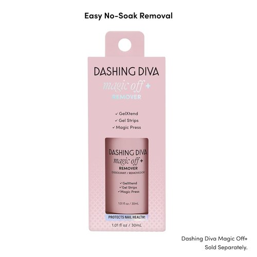 Dashing Diva Nailbliss Gel Manicure Set - Hot Pepper | Salon Quality, Easy Application, Chip Resistant - 28 Medium Length Square Glue-On Nails