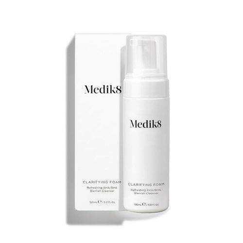 Medik8 Clarifying Foam - Gentle AHA & BHA Exfoliating Face Cleanser with Salicylic Acid - 5 oz