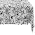 84x60 Inch Halloween Lace Tablecloth with Spider Web Design - Indoor Decor