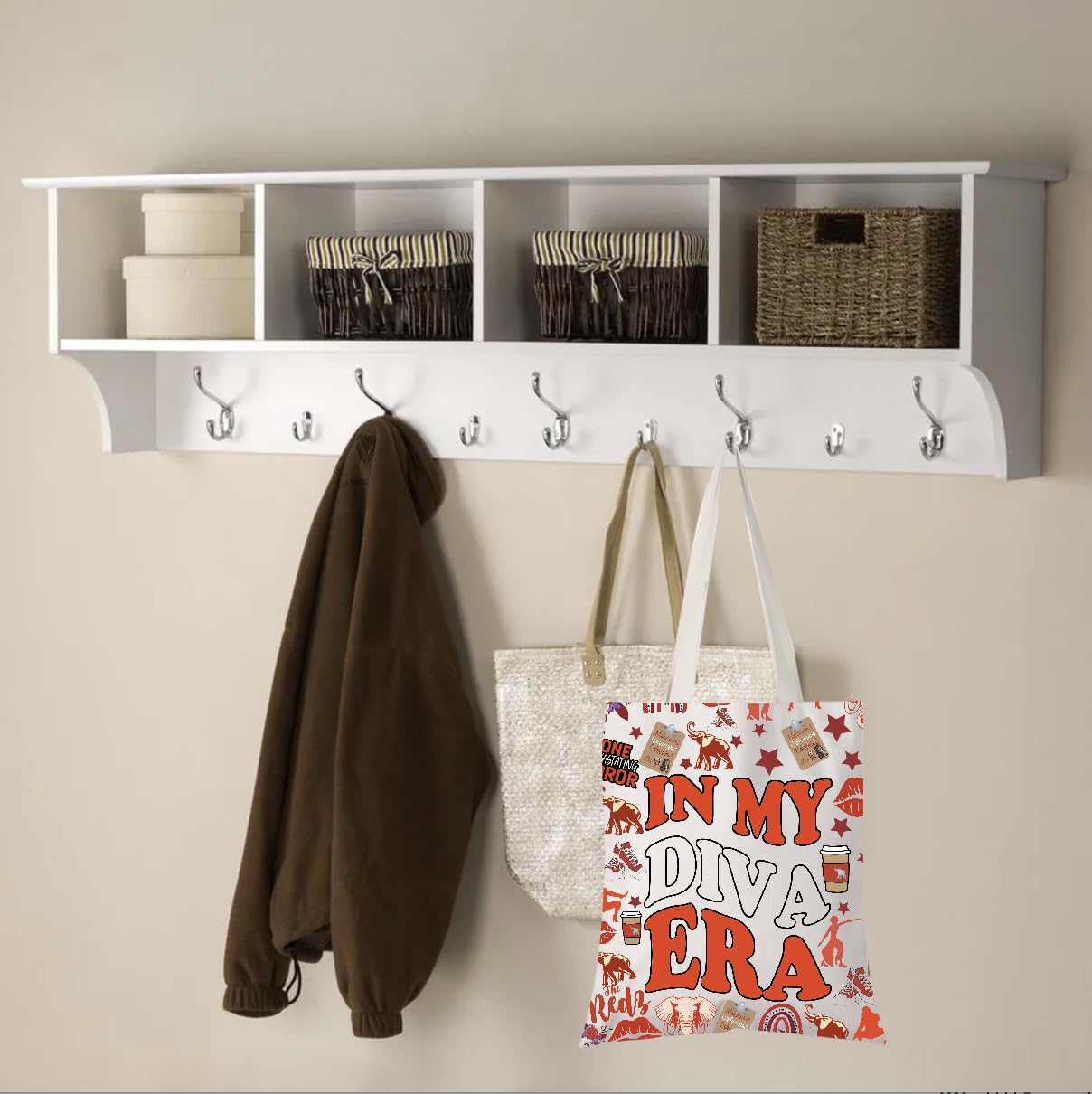 WCGXKO Sorority Gift In My Diva Era Sorority Sisterhood Women Canvas Tote Bag (Diva)
