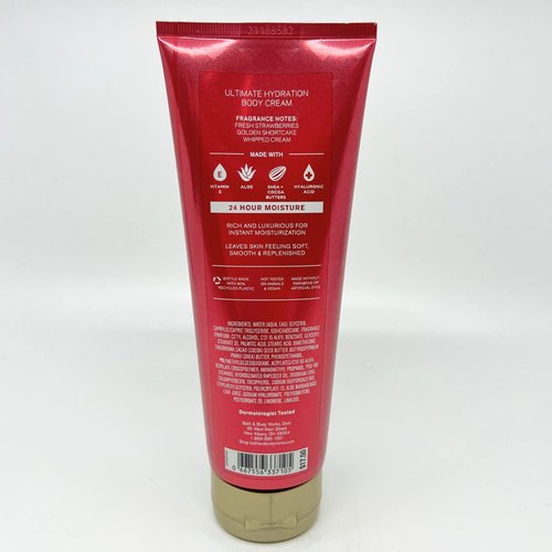 Bath & Body Works - Strawberry Pound Cake - 2 Piece bundle - Shower Gel 10 fl oz and Ultimate Hydration Body Cream 8 oz
