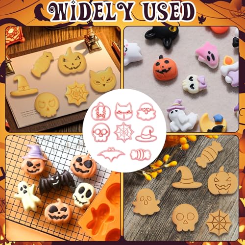 Halloween Cookie Cutter Set 8 Pcs Ghost Pumpkin Mold for Cookies Cake & Clay