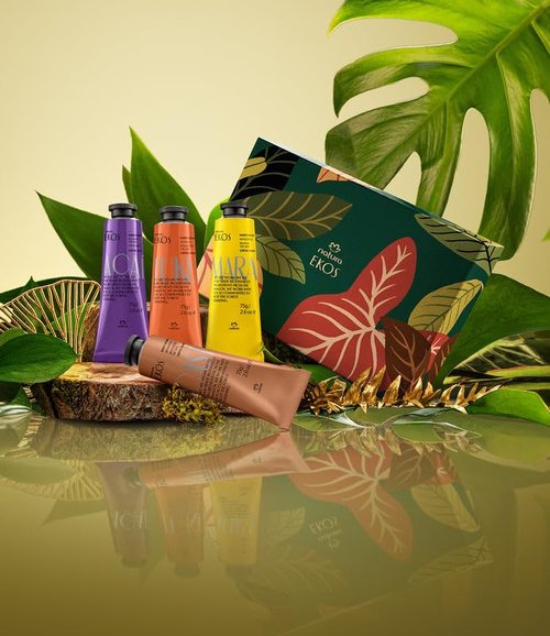 Natura Deluxe Hand Cream Gift Set | 4 Vegan Brazilian Moisturizers – Nourishing for Dry Hands – 2.6 oz Each