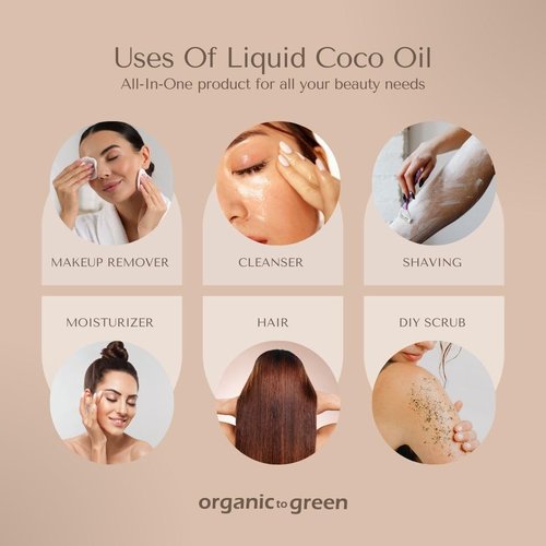 Organic to Green Rose Coco Oil & Vitamin C - Fast-Absorbing Face Serum & Skincare Moisturizer, 1.8 oz