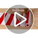 Party Greeting Red and White Striped Long Tablecloth Roll - Carnival & Party Supplies
