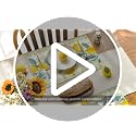 Sage Lemon Branches Summer Placemats Set of 4 - 12x18 Inch Rectangular Holiday Table Decor