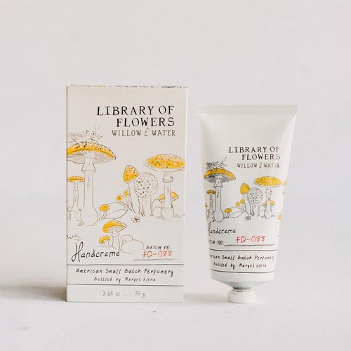 Library of Flowers Willow & Water Handcreme, 2.65 oz. – Cut Greens, Flowering Lotus & Watercress – Scented Hand Cream for Women, Moisturizing Hand Lotion for Dry Hands, Shea Butter & Cocoa Butter