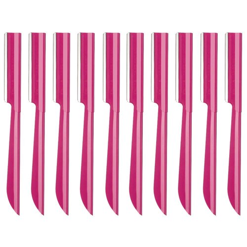 Eyebrow Trimmer, Completely Stainless Steel Eyebrow Razor Shaper for Men and Women, Grooming Shavers(10 pcs/box)