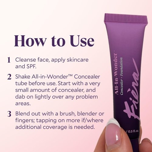 Fièra All-In-Wonder™ Concealer + Foundation - Full-Coverage, Hydrating Formula for Mature Skin - Beige, 0.5 FL. OZ. / 15 ML
