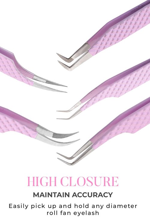 Fiber Tip Lash Tweezers For Eyelash Extension Tweezers Professional