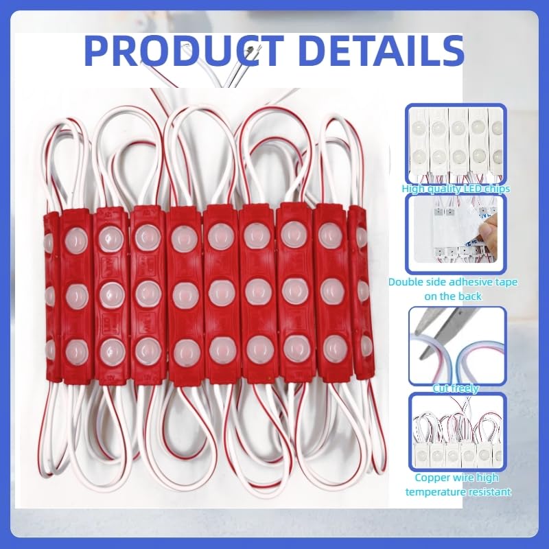 Red LED Module Lights 1.5W 12V for Storefront Advertising Christmas Signs - 400PCS