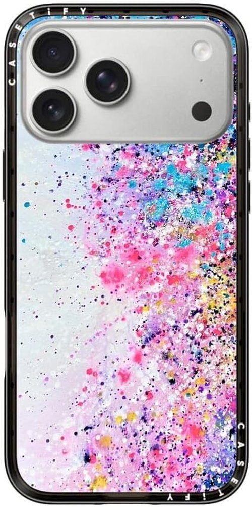 CASETiFY iPhone 17 Pro Max Case - Lightweight Slim Fit Compatible with MagSafe | Clear Black with Confetti Sprinkles