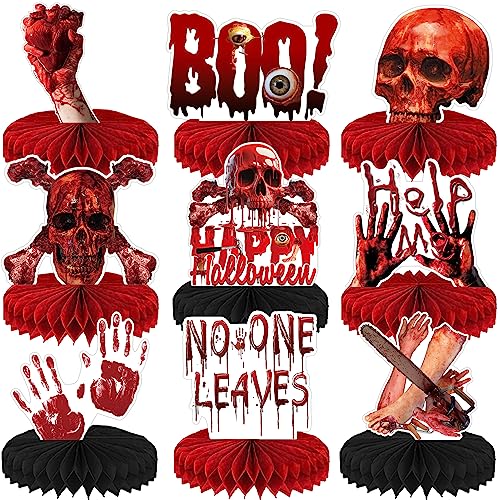 Halloween Table Decorations 9pcs Honeycomb Centerpieces Party Supplies