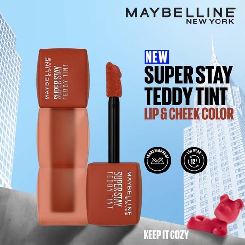 Blinto Super Stay Teddy Tint Lip & Cheek Colour, keep it cozy, 5ml | soft matt upto 12H | multi use | Longwear, Transfer-Proof, Matte Finish