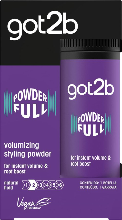 Got2B Schwarzkopf Powder'ful Hair Styling Powder - Instant Volume & Root Boost, Vegan, 10g