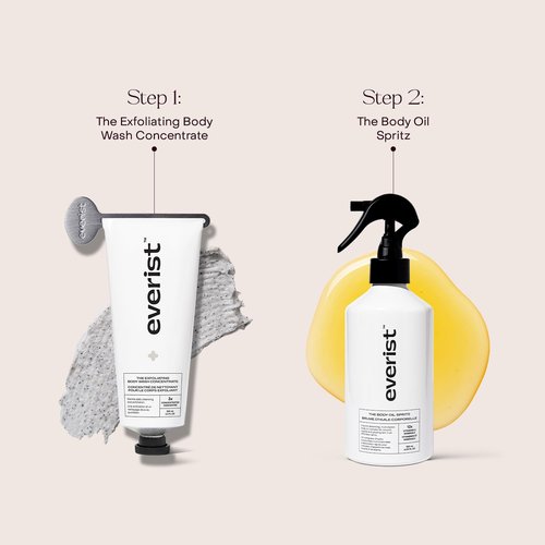 Everist Body Oil Spritz - Vitamin C & E Infused Waterless Dry Oil for Glowing Skin | 6.1 fl oz Aluminum Bottle