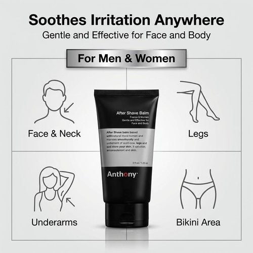 Anthony After Shave Balm for Men, Cooling & Hydrating Lotion with Vitamins A, C & E, Aloe Vera & Botanical Extracts, 3 fl oz, Aftershave Soothes, Moisturizes & Nourishes Skin, Reduces Razor Burn