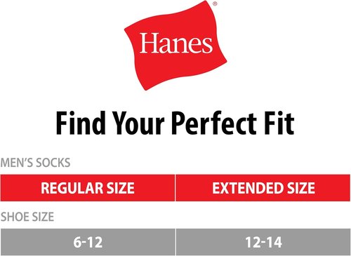 Hanes Men's Double Tough Socks - Moisture-Wicking Crew & Ankle Socks | Black & White Multi-Packs