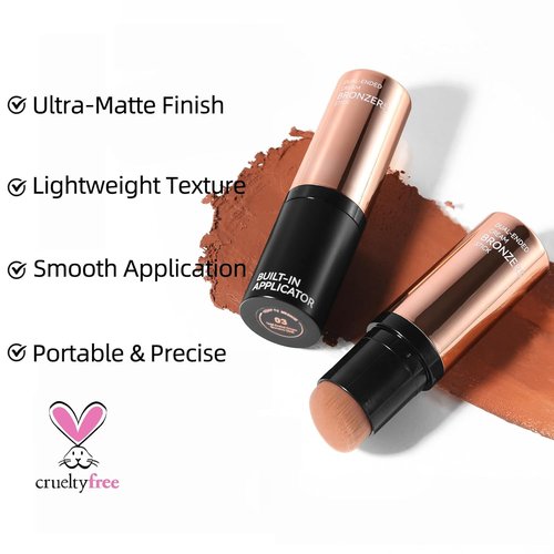 Erinde Cream Contour Bronzer Stick - Blendable Matte Finish for Natural Face Shaping | Waterproof, Long Lasting, 01 Warm Tone
