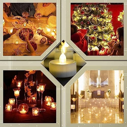 Flameless LED Tea Lights with Remote Control - Warm White, 24 Pack