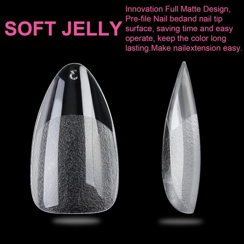 UNA GELLA Short Almond Fake Nails 312pcs Press on Nails Pre-shape Gel Nail Tips for Full Cover Acrylic Short Almond Nails False Nails For Nail Extension12 Sizes Gelly Tips