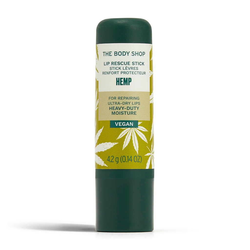 The Body Shop Hemp Lip Care - Heavy Duty Moisturization | 0.14 Oz, Green