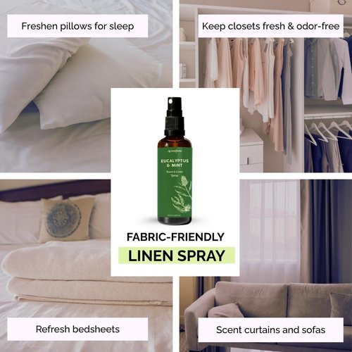 Aromafume Eucalyptus & Mint Room Spray - Aromatherapy Mist with Pure Essential Oils | 100ml/3.38fl oz